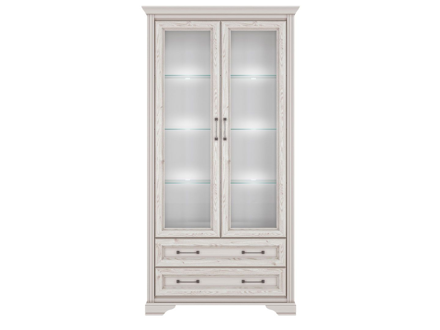 Шкаф STYLIUS Лиственница сибирская REG2W2S с подсветкой