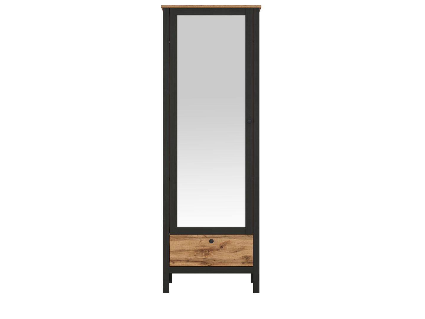 Шкаф LOFT Дуб вотан / черный матовый SZF1W1S/60