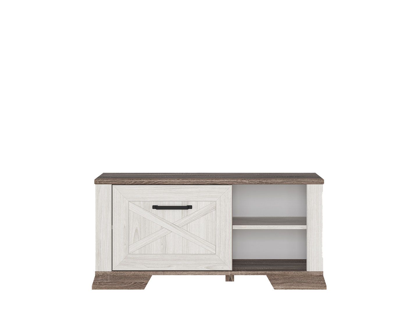 Тумба для обуви MARSELLE Ясень снежный / дуб сонома темный SFK1B