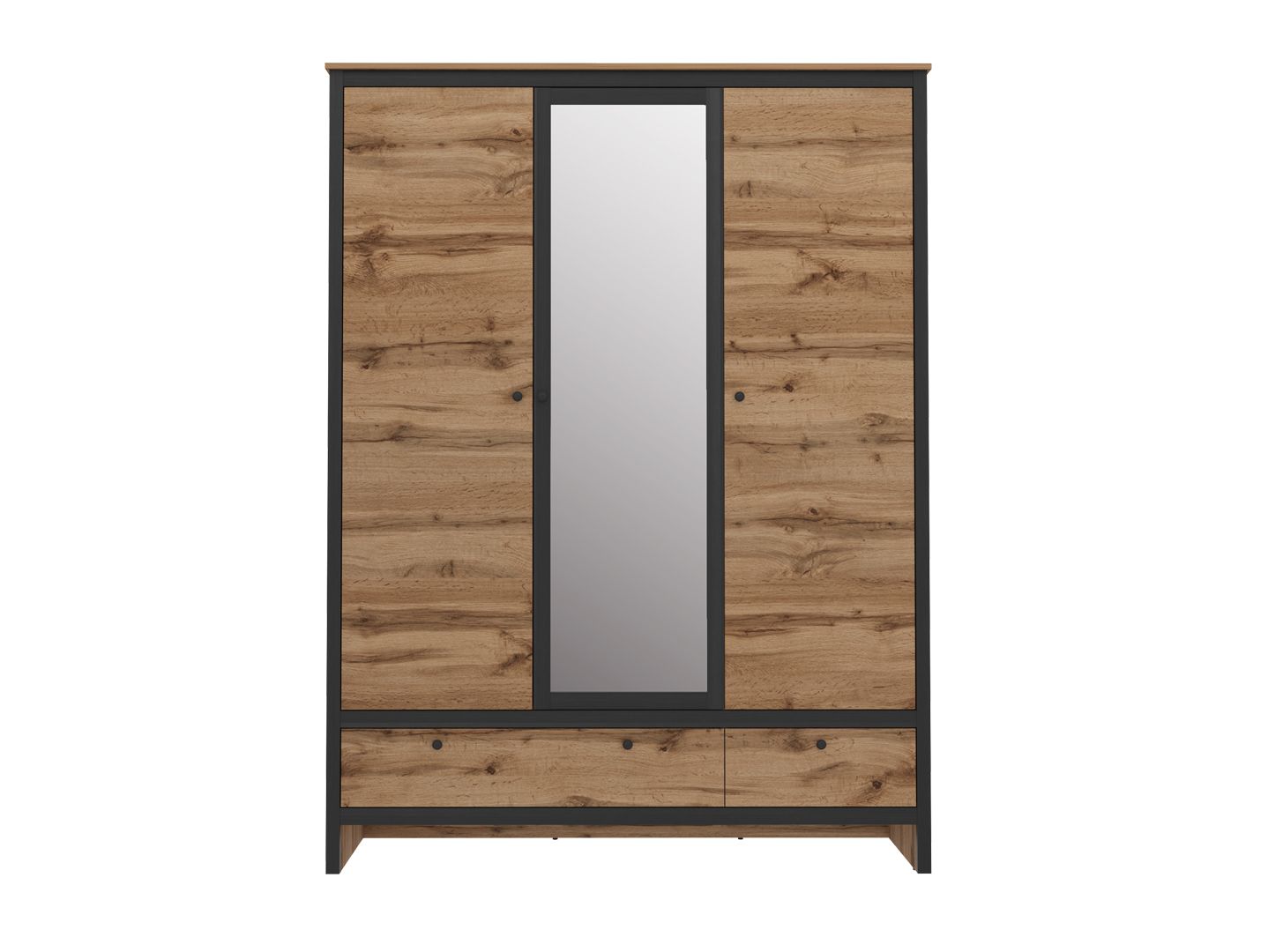 Шкаф LOFT Дуб вотан / черный матовый SZF3D2S