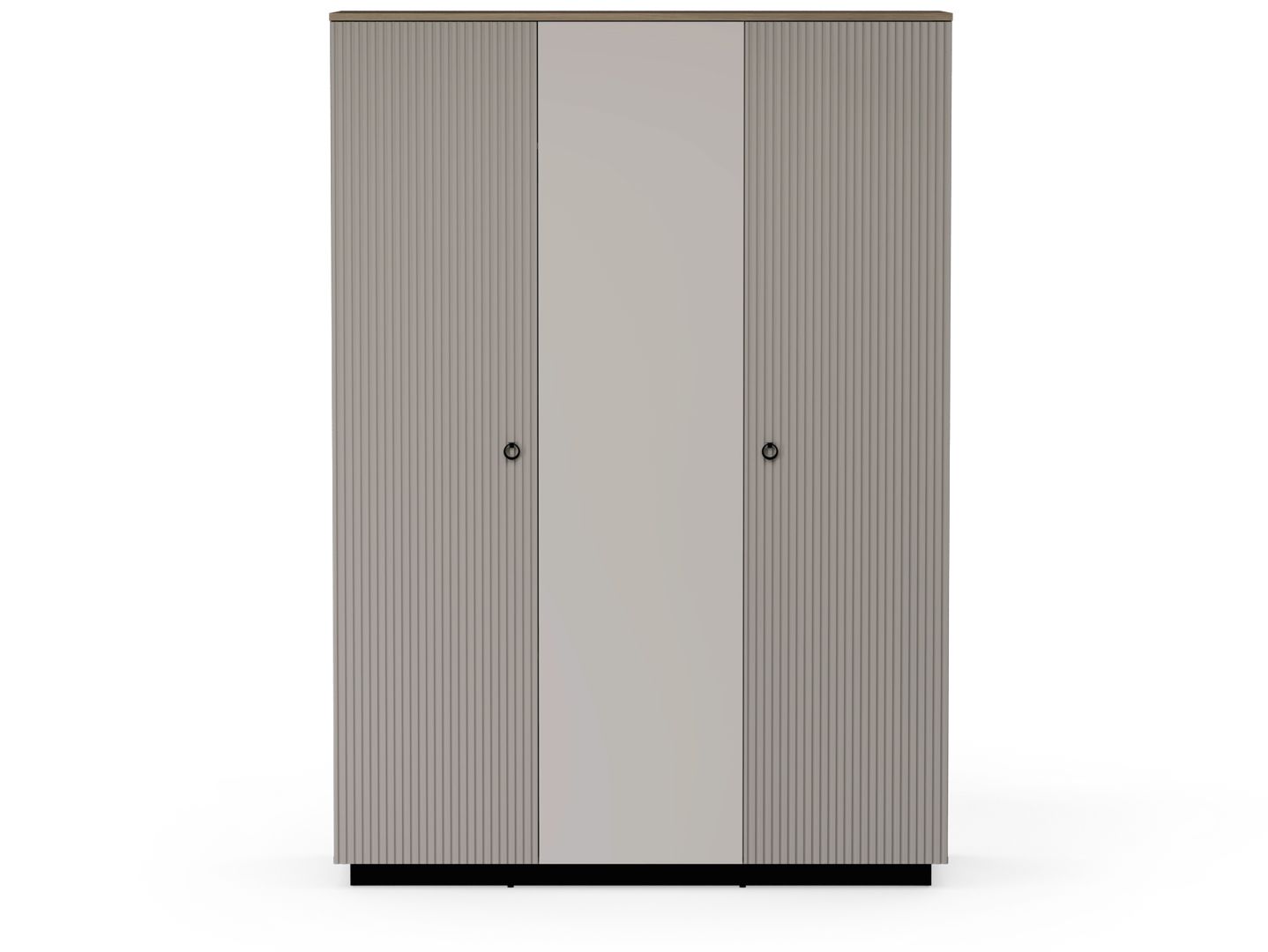 Шкаф DOMENICA Дуб Сильверджек ореховый/Глиняный Cерый SZF3D