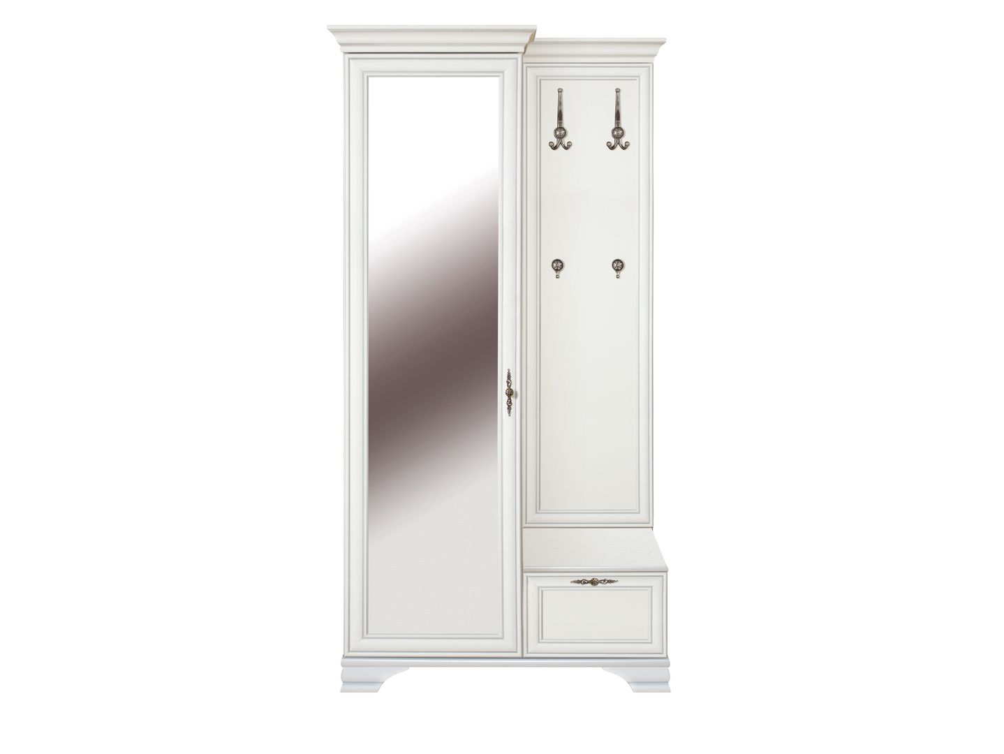 Шкаф с вешалкой KENTAKI Белый РРК1D1K/L