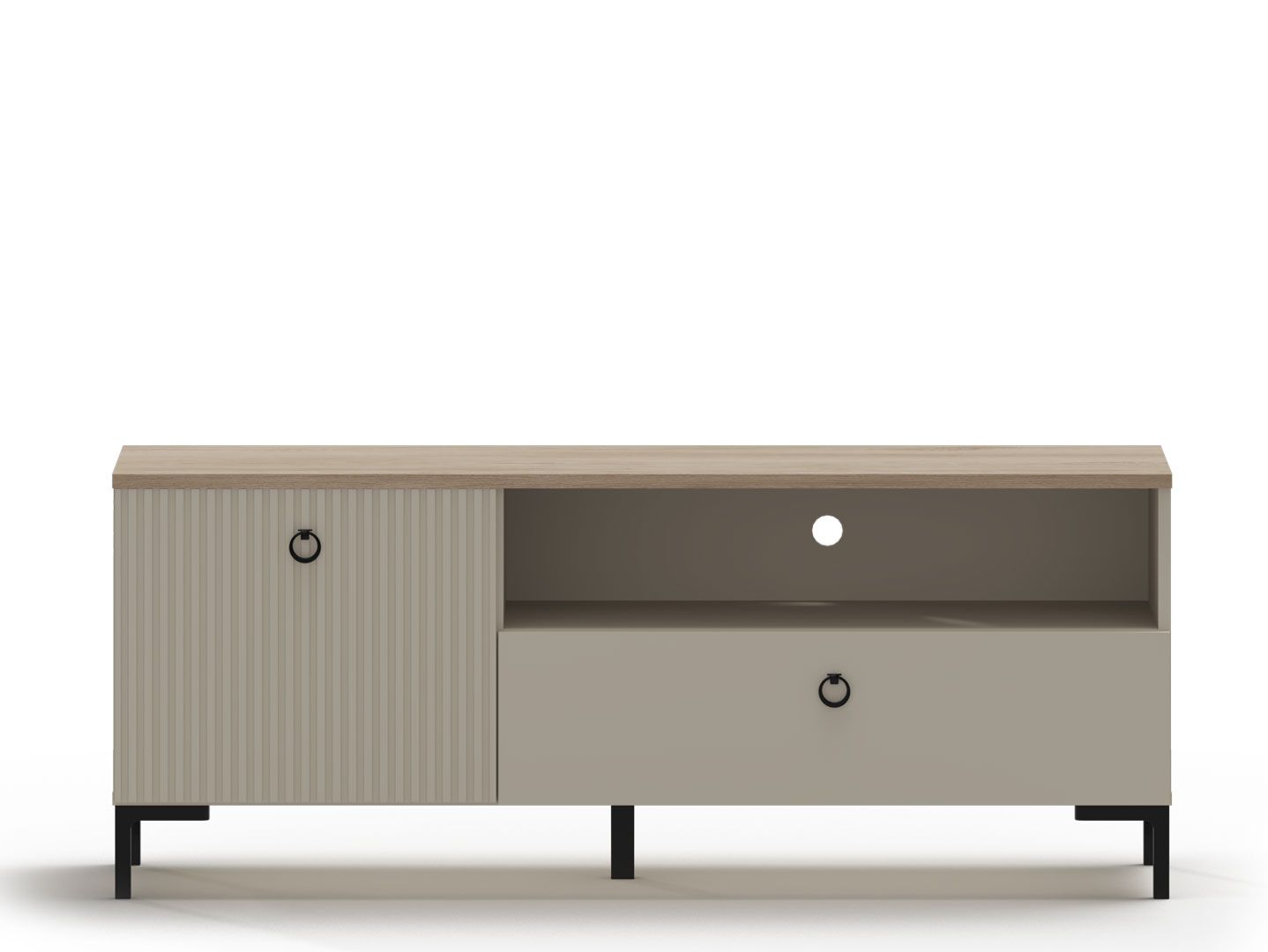 Тумба DOMENICA Дуб Сильверджек ореховый/Глиняный Cерый RTV1D1S