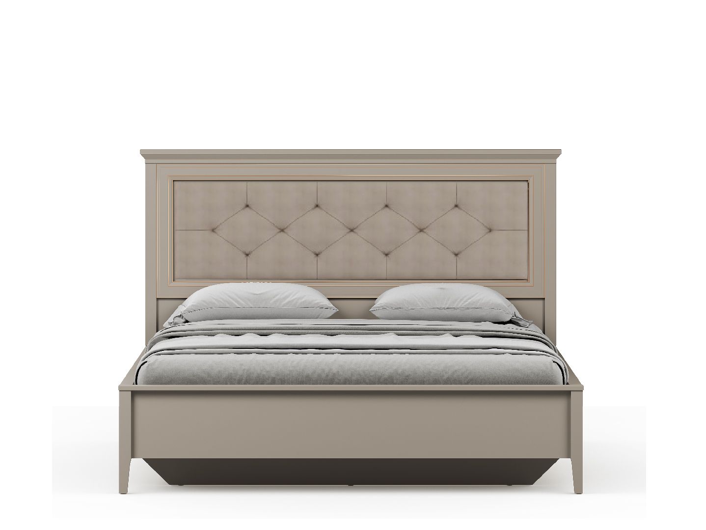 Кровать 160х200 с подъемным механизмом, мягкое изголовье CLASSIC Глиняный Cерый LOZ160х200