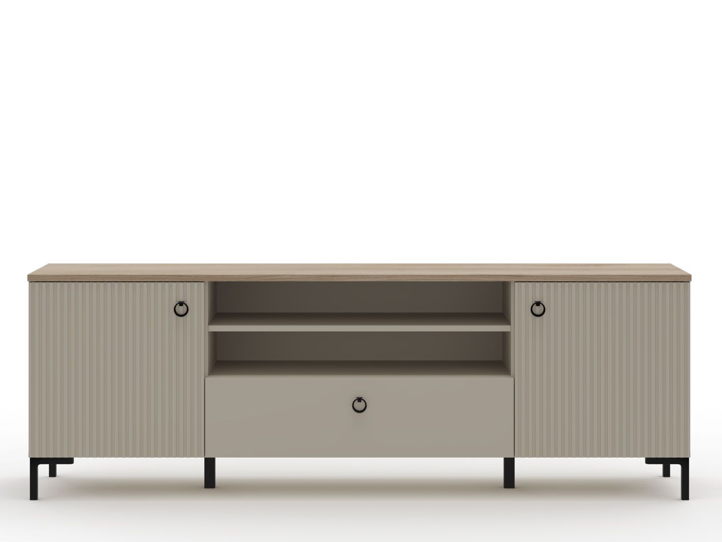 Тумба DOMENICA Дуб Сильверджек ореховый/Глиняный Cерый RTV2D1S