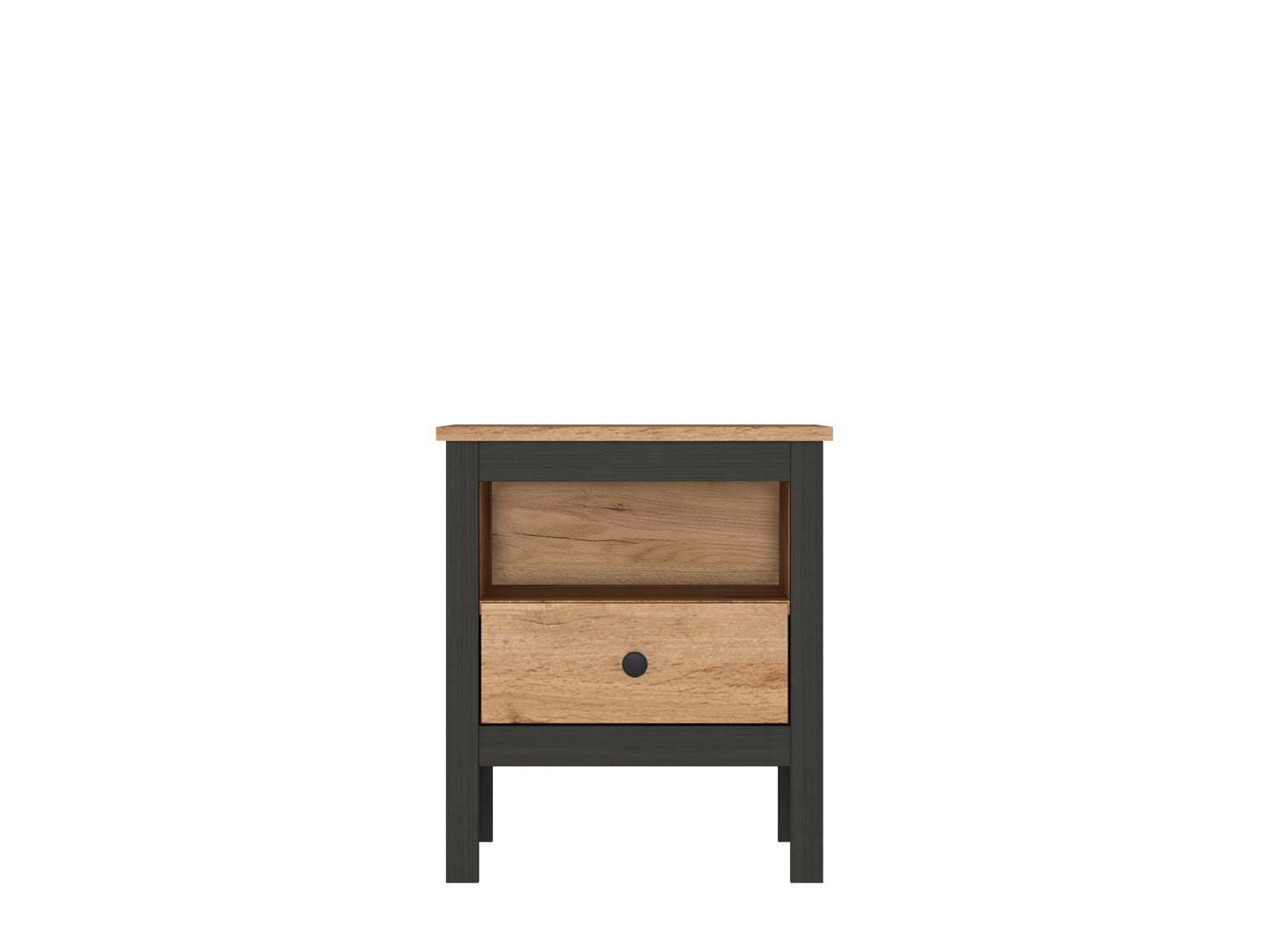 Тумба прикроватная LOFT Дуб вотан / черный матовый KOM1S